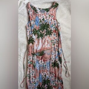 Jane Ashley Palm Tree Hawaiian Midi Dress